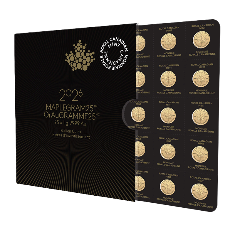 25周年記念 GOLD 1GRAM プレート Buy MapleGram25 sheet - 1 gram x 25 (2026) | Price in Canada | TD